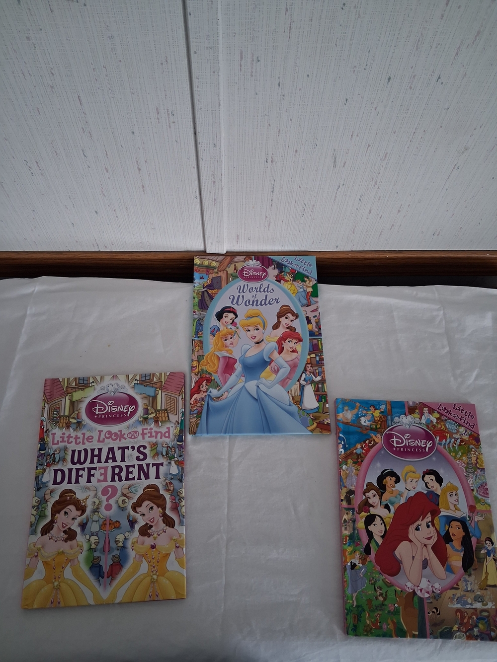 Set of 3 Disney Princess Look and Seek Hardcover Books Excellent Condition